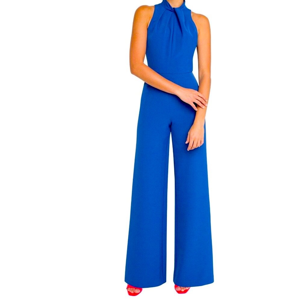 Blue Black Halo Zana Jumpsuit Size 10